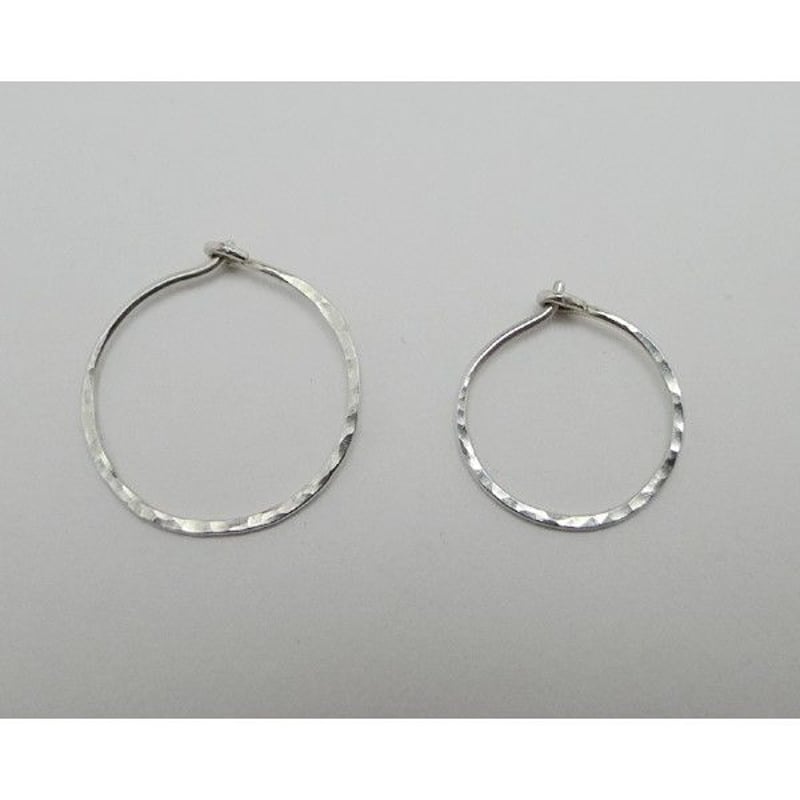 ペア シルバー925製フープピアス 直径約18mm 大きいタイプ | IMERU