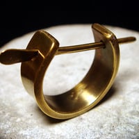 珍しいデザインかんざし式真鍮製ーピアス②