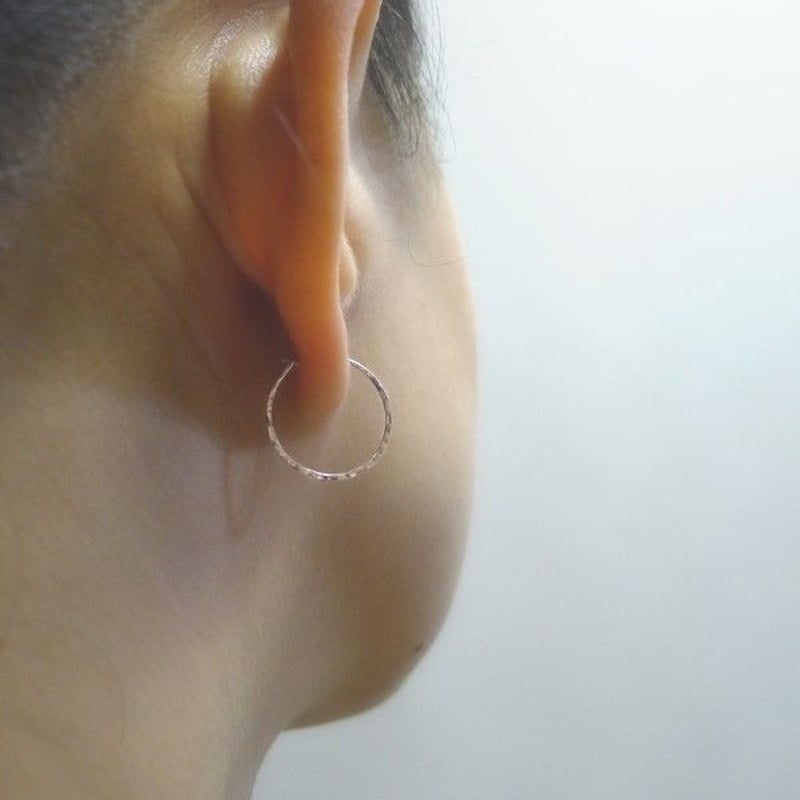ペア シルバー925製フープピアス 直径約18mm 大きいタイプ | IMERU