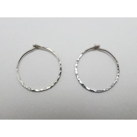 ペア シルバー925製フープピアス 直径約18ｍｍ 大きいタイプ