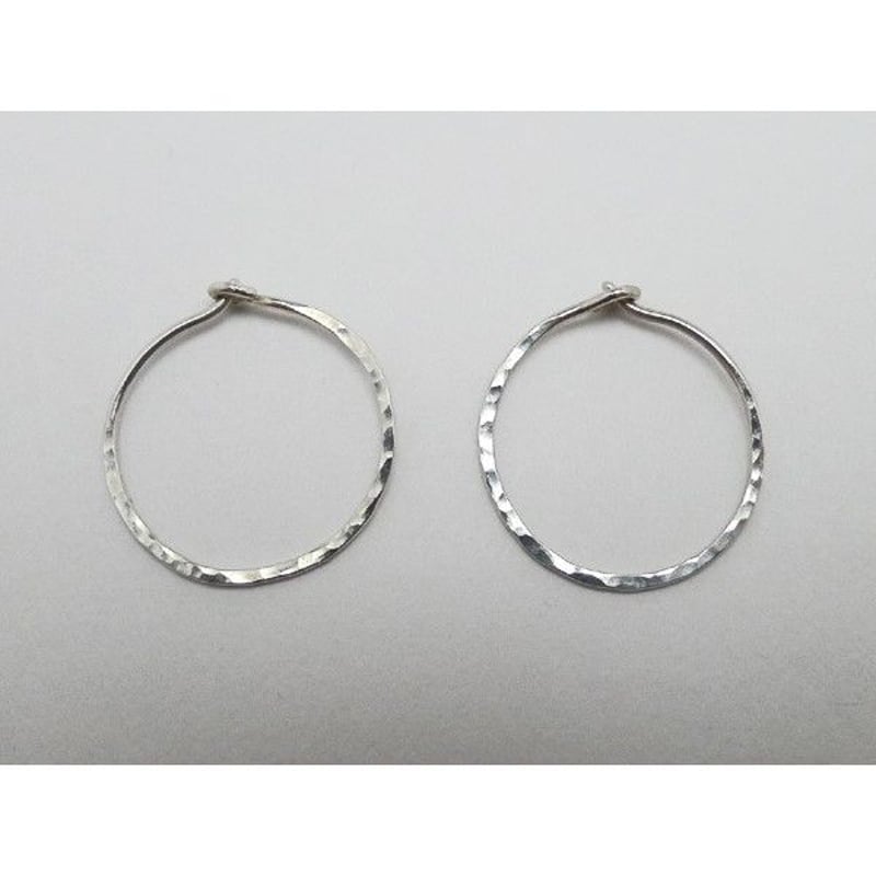 ペア シルバー925製フープピアス 直径約18mm 大きいタイプ | IMERU