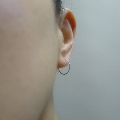 ペア シルバー925製フープピアス 直径約14ｍｍ 小さいタイプ