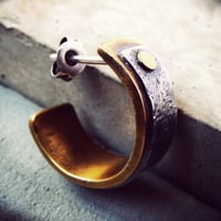 刻印無料☆シルバープレート＆真鍮ピアス