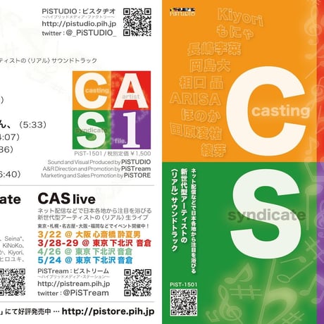 【ピストアＳＰ】Casting Artist Syndicate：CAS file.1【送料込】