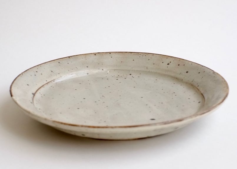 粉引八寸リム皿 | 喜世楽窯