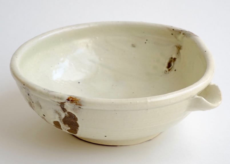 七寸粉引片口鉢 | 喜世楽窯