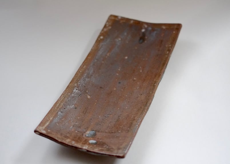 【20客】 野麓 平木 脚付 八寸 角皿 20客】 野麓 平木 脚付 八寸 角皿