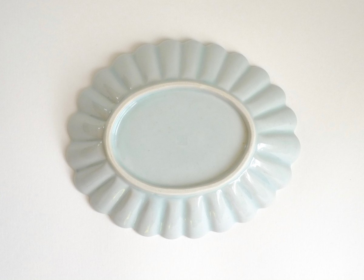 骨董品　皿　11枚　青白磁の花模様皿 Fancy china ブルーフラワー カレーシチュー皿 各枚数 花柄プレート