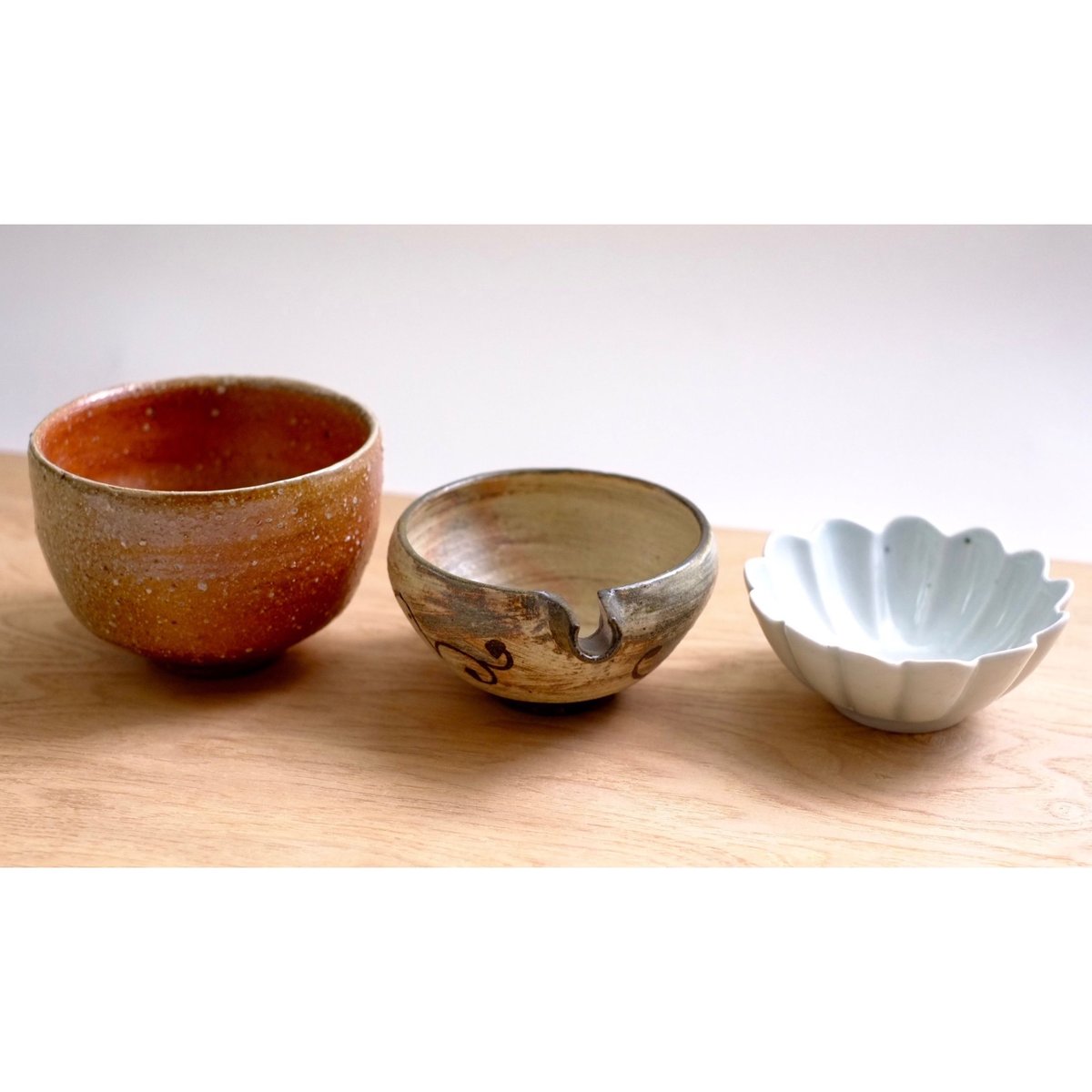 蔵A2499a】粟田焼 宝山(寶山) 手付向付 小鉢 三客 京焼