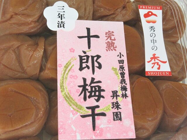 3年漬け】完熟十郎梅干260gパック | 小田原曽我梅林 「昇珠園」梅花