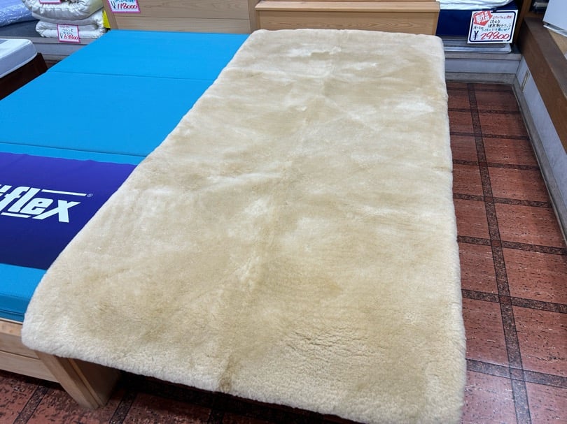 美品　マスダ製　極上ムートンシーツ マスダ製 ムートンシーツ 毛長25mm （セミダブルサイズ） | （有