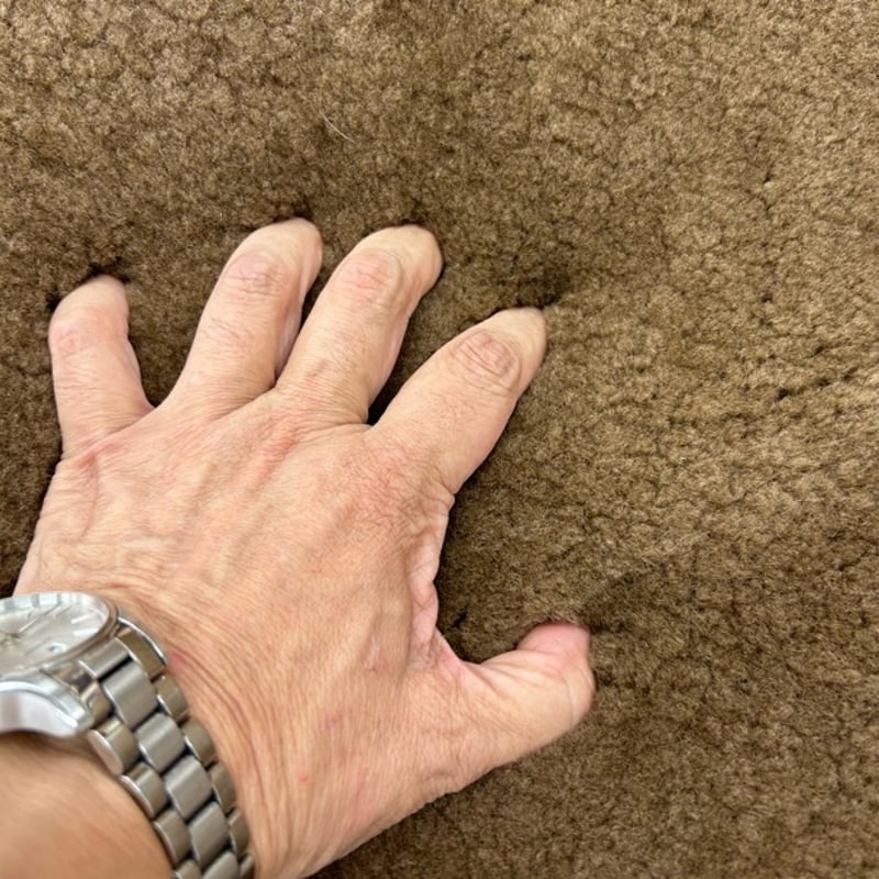 日本製ムートン 最高級クリンプシーツ 毛長35mm 巻き毛 （セミダブル