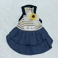 ボーダーひまわりキャミワンピ