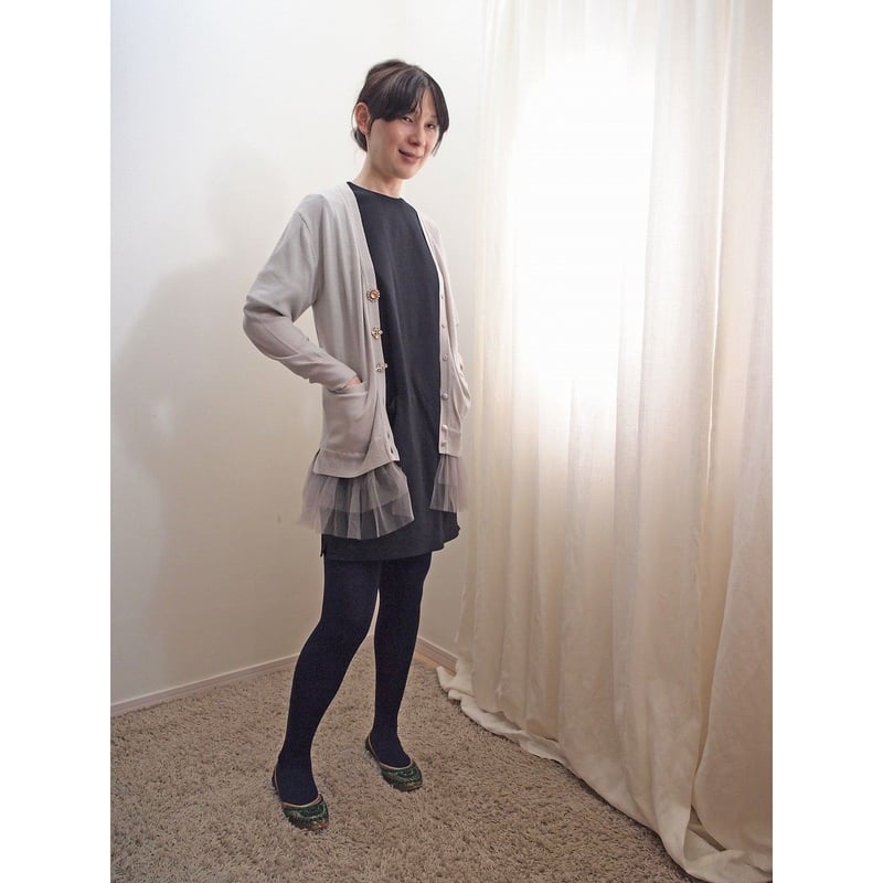 tulle bijou Cardigan greige | プリディア公式通販サイト｜Prid