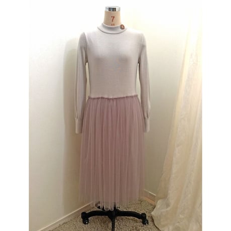 tulle bijou Onepiece greige