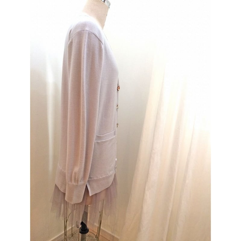 tulle bijou Cardigan greige | プリディア公式通販サイト｜Prid