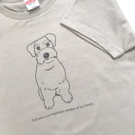 イヌは家族Tシャツ / シュナウザー/サイズ、カラーオーダー可能