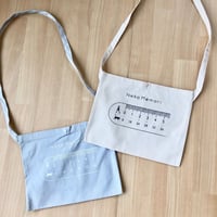 ネコメモリ サコッシュ / ナチュラル、グレー
