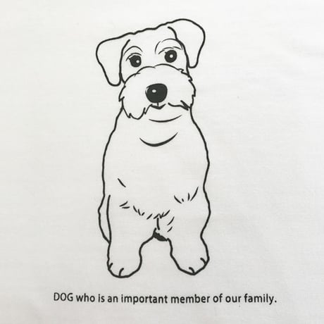 イヌは家族Tシャツ / シュナウザー/サイズ、カラーオーダー可能