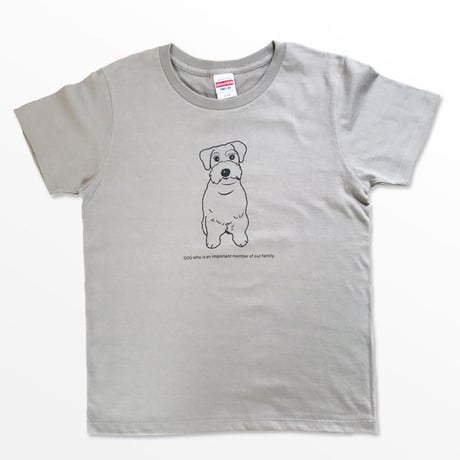 イヌは家族Tシャツ / シュナウザー/サイズ、カラーオーダー可能