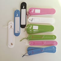 おかませ！ウサギメモリのパッケージを再利用したフワフワのメッセージタグ