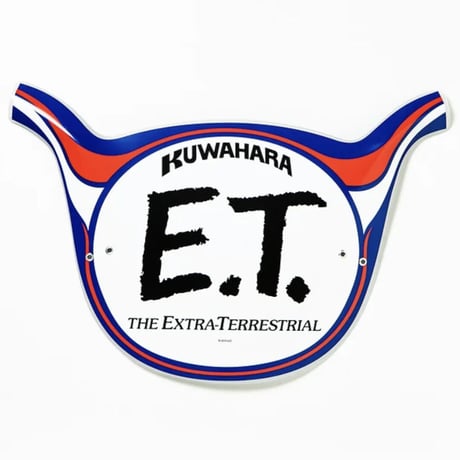 KUWAHARA"E.T." Old School Number Plate