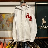 【ラス１】RUGGED "old wappen" super heavy-weight zip hoodie(Ash/15.0oz)