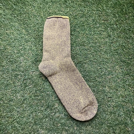 【ラス1 】F.K.M 3layer pile cotton Socks(Yellow Gray)