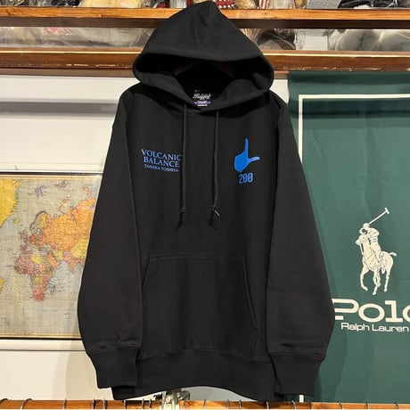 【ラス1 】RUGGED × 田中稔也  "TOSHIYA TANAKA J.LEAGUE 200 matches" heavy-weight sweat hoodie (Black/12.0oz)