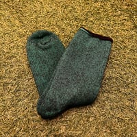 【ラス1 】F.K.M 3layer pile cotton Socks(Black Green)
