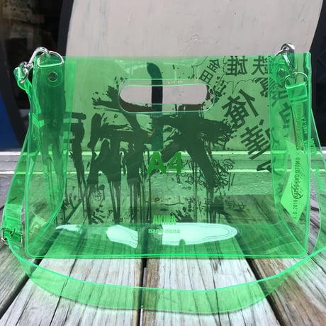 【残り僅か】AKIRA Art of Wall x nana-nana A4 Clear Bag (Green)