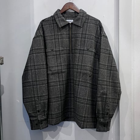【used】HAIGHT FLAMMEL HALF ZIP SHIRT (GRAY CHECK)