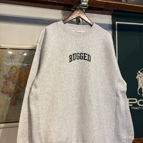【ラス１】RUGGED "SMALL ARCH" heavy weight sweat(Ash/Black/12.0oz)