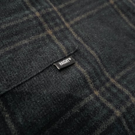 【used】HAIGHT FLAMMEL HALF ZIP SHIRT (BLACK CHECK)