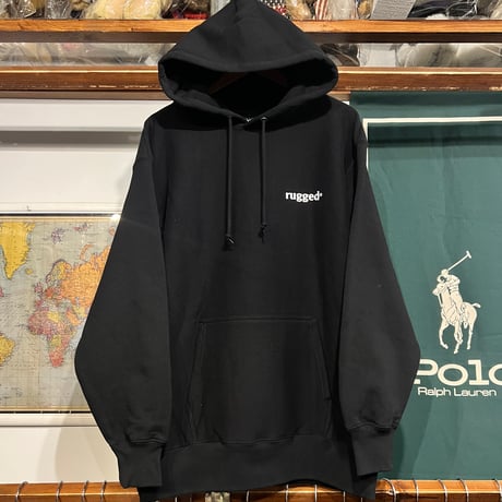 【ラス1 】RUGGED ”RISING SUN" heavy weight sweat hoodie (Black/12.0oz)