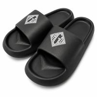 RUGGED®︎ ''rhombus Logo''Recovery Slide Sandals (Black)
