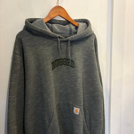 【ラス１】RUGGED on vintage/Carhartt ''SMALL ARCH" LOOSE FIT heavy-weight hoodie (L)