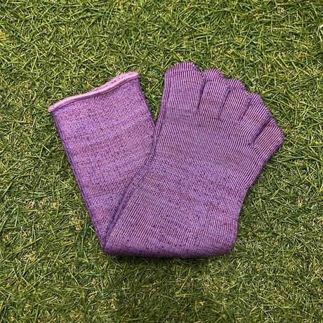 【ラス1 】F.K.M cotton pile 5fingers Socks(Purple)