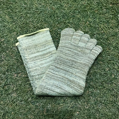 【ラス1 】F.K.M cotton pile 5fingers Socks(LightGreen)