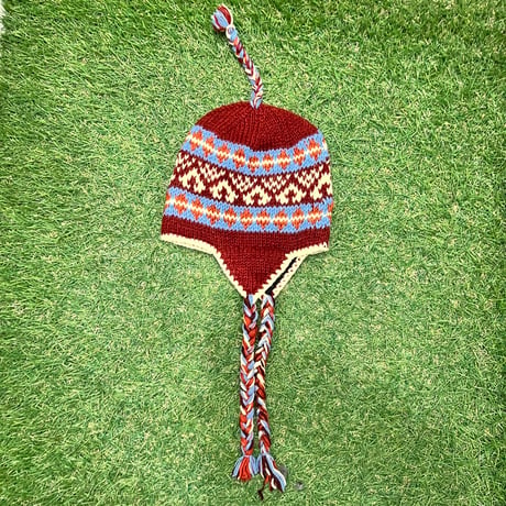 【Web限定】Hand knit ethnic ear flap beanie(made in Nepal)12