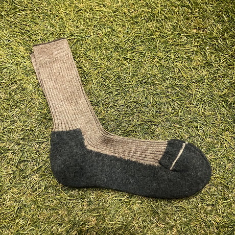 【ラス1】F.K.M wool pile long 2tone Socks(Gray)