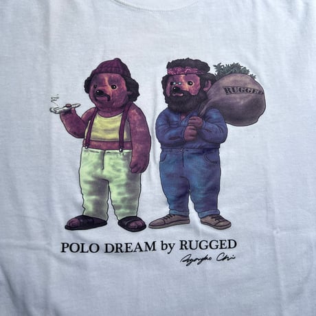 【ラス1 】RUGGED ”POLO DREAM" tee (White/5.6oz)