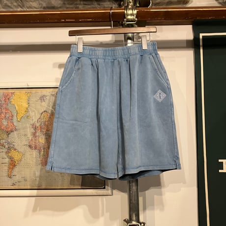 【ラス１】RUGGED "rhombus logo"  heavy weight S/S setup (Batik Blue)