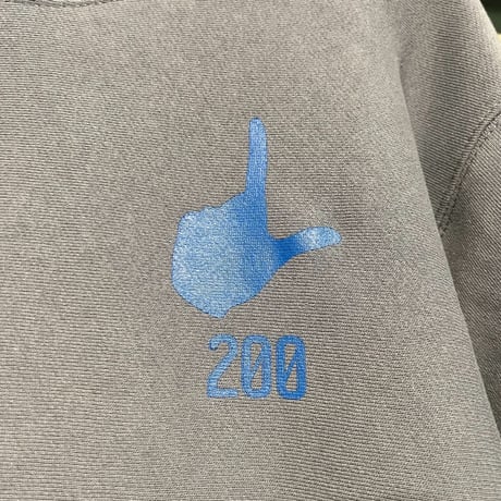 【残り僅か】RUGGED×田中稔也 "TOSHIYA TANAKA J.LEAGUE 200matches" heavy-weight sweat hoodie(Stone Blue/12.0oz)