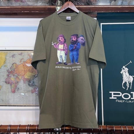 【ラス1 】RUGGED ”POLO DREAM" tee (Light Olive/5.6oz)