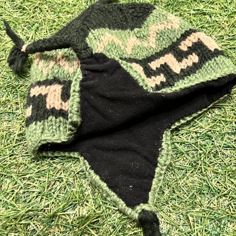 【Web限定】Hand knit ethnic ear flap beanie(made in Nepal)18
