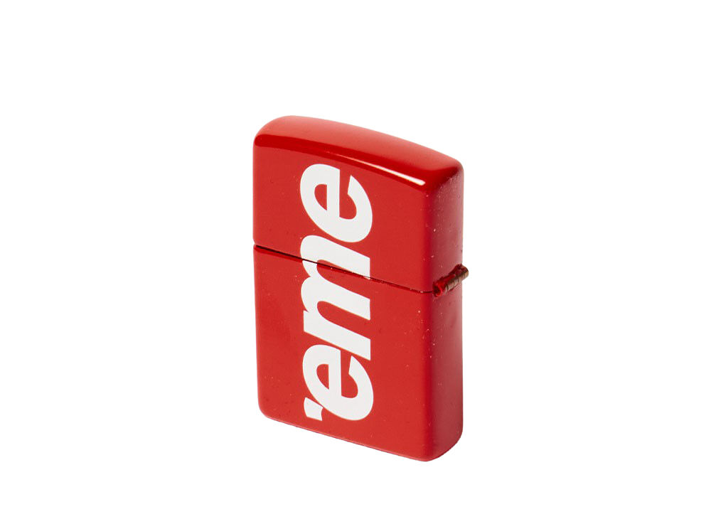 Supreme レッドライター web限定】Supreme 2018SS logo zippo lighter (Red)