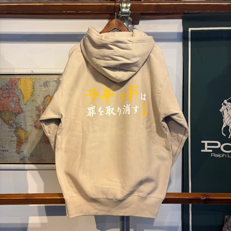 【ラス１】RUGGED "ラギッドは罪を取り消す” heavy-weight hoodie(Cream/12.0oz)