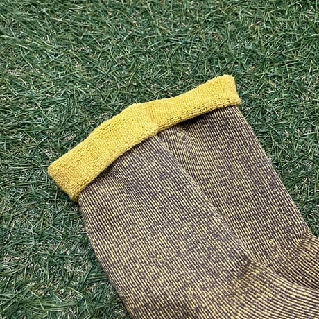 【ラス1 】F.K.M 3layer pile cotton Socks(Yellow Gray)