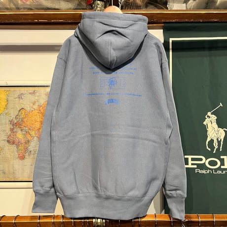 【残り僅か】RUGGED×田中稔也 "TOSHIYA TANAKA J.LEAGUE 200matches" heavy-weight sweat hoodie(Stone Blue/12.0oz)